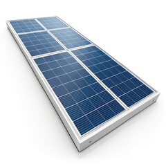 solar panels on white background