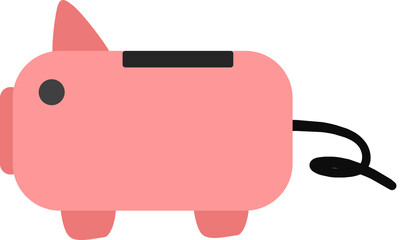 ブタの貯金箱のイラスト