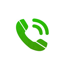 Minimalist Green Phone Icon &ndash; Vector Symbol for Call, Mobile, UI, Communication
