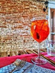 Glass of Aperol in Venice