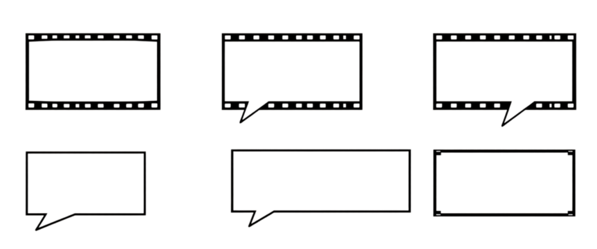 Collection of quote box frames and icons Blank template of quote remarks Empty space for text