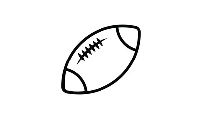 Simple hand drawn outline of an american football