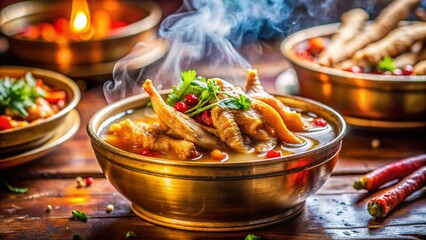 Hong Kong Culinary Delights: Exotic Chicken Feet Soup - Authentic Chinese Dish