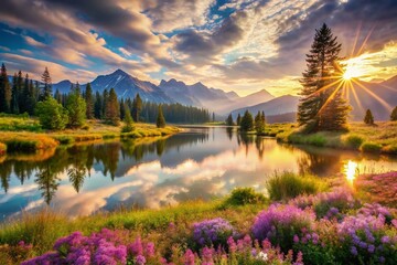 Hopeful Landscape: Cancer Treatment Journey, Peaceful View