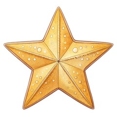 golden star on white background