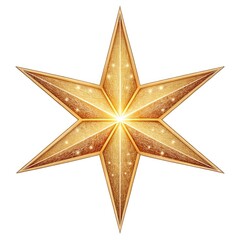 golden star on white background