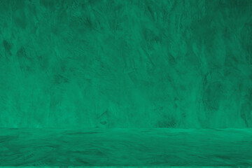 Wall interior background, studio and backdrops show products. with leaf shadow leaf from window color green and white. background for text insertion and presentation of product	