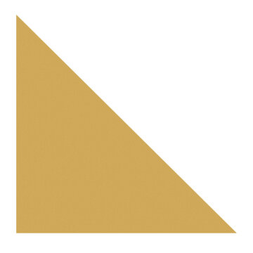 gold 45 degree (45&ordm;) triangular graphic shape
