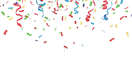 Colorful confetti border frame repeat pattern. Great for a birthday party or an event celebration invitation or decor. Surface pattern design.