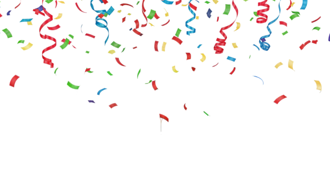 Colorful confetti border frame repeat pattern. Great for a birthday party or an event celebration invitation or decor. Surface pattern design. - Powered by Adobe