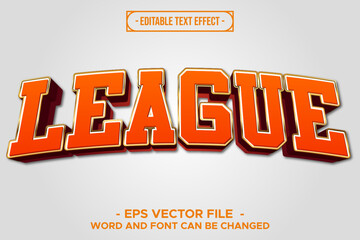 3D Sport Text Effect in Orange with Bold Typography and Shadow — Editable Vector Design