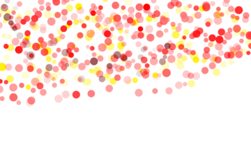 Abstract Red and Yellow Organic Shapes with Dark Speckles graphic