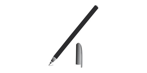 pen isolated on white. black pen isolated on white. pen on white background. 