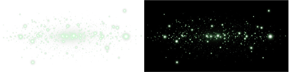 Fototapeta premium Elegant PNG overlay featuring luminous particles and festive glitter for