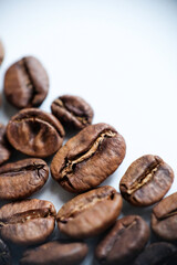 Close-up of freshly roasted coffee beans