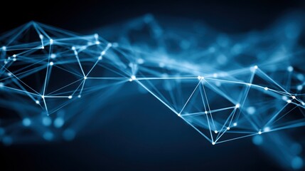Blue network visualization representing interconnected predictive models in the artificial intelligence forecasting framework