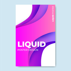 abstract modern liquid poster design