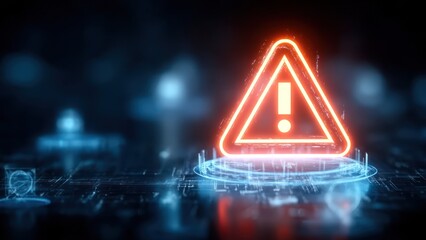 Warning sign on digital platform