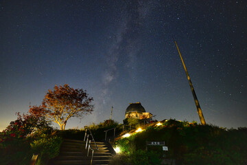 天文台と満天の星空