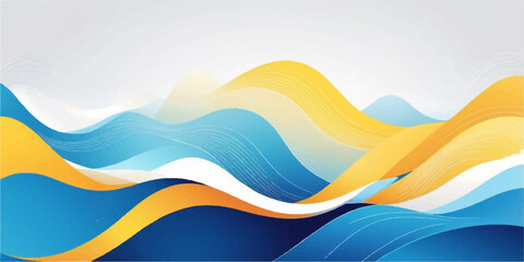 Colorful abstract wave vector background design for banner, web, or business card template