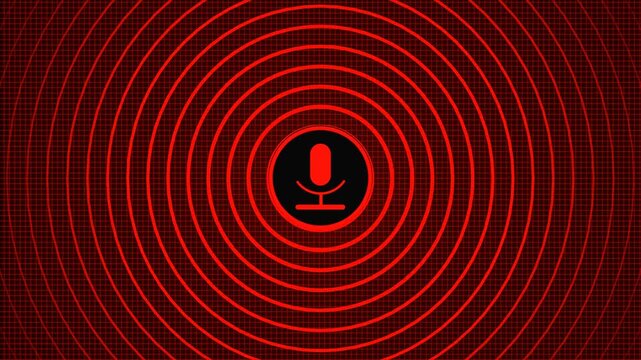 call recording, audio sound waves and technology record signal