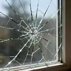 broken glass window