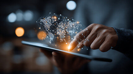 Digital Marketing Strategy with Global Network on Tablet for E-commerce Innovation