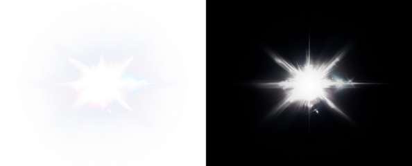 Png Blue Starburst Light Flare PNG Overlay on Transparent Background