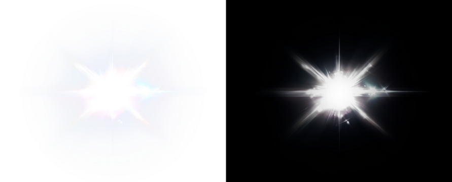 Png Blue Starburst Light Flare PNG Overlay on Transparent Background