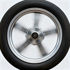 car wheel on white background