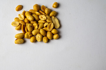 Roasted Salted Peanuts on White