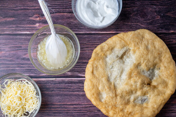 Hungarian deep fried flatbread