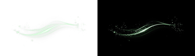 Png Green Light Swirl Overlay PNG Illustration on transparent background