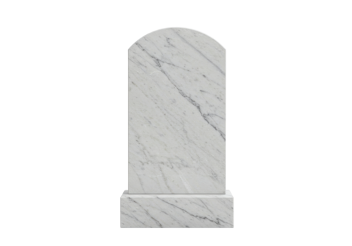 Isolated marble gravestone against a light studio background for design compositions, no people