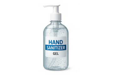 Hand sanitizer gel pump bottle transparent background