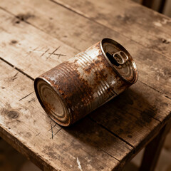 old metal cans