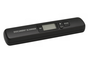 Portable document scanner for digitalizing files on transparent background