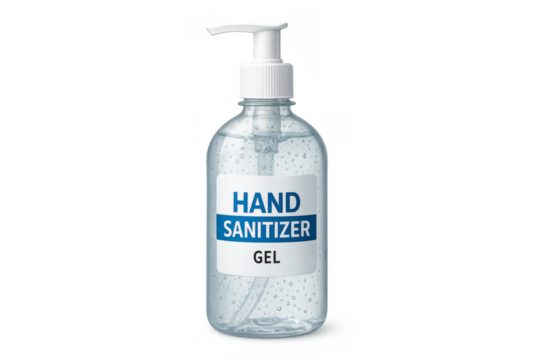 Hand sanitizer gel pump bottle transparent background