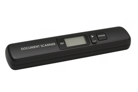 Portable document scanner for digitalizing files on transparent background