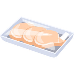 Transparent Background Cartoon Meat Pack Vacuum Packaged Chicken Leg Quarters