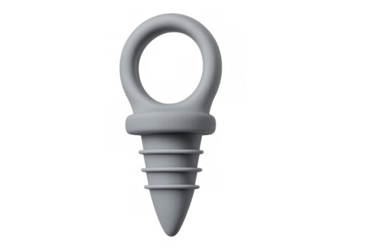 Gray 3d camping tent peg icon