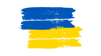 Obraz premium Ukrainian national flag in grunge style