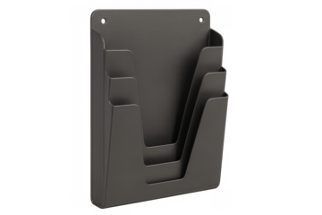 Plastic wall mounted flyer holder document sorter