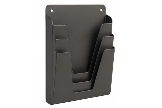 Plastic wall mounted flyer holder document sorter