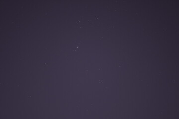 Starry Night Sky with Visible Stars over Dark Horizon