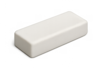 White rectangular eraser for school and office work