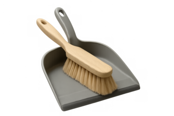 Hand dustpan and brush cleaning household chore tool