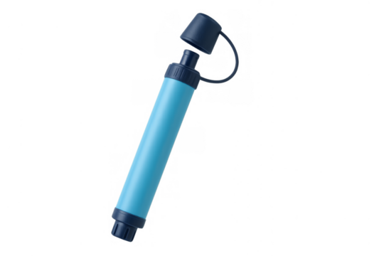 Portable water filter straw for outdoor survival