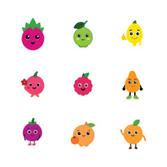 A set of funny cartoon monsters