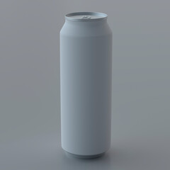 WHITE BIG CAN OF ENERGY DRINK, JUICE, SODA, BEER OR TONIC DRINK ON ISOLATED WHITE BACKGROUND